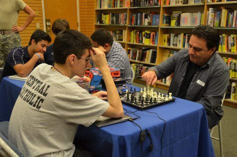Chess Club competition at the English Department Book Fair