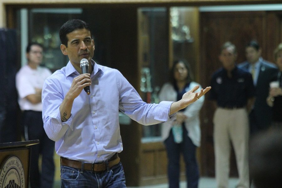 District Attorney Nico Lahood Speaks to Central Catholic Students