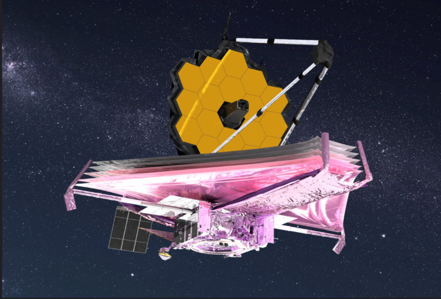 Animated image of the James Webb Telescope from the NASA website